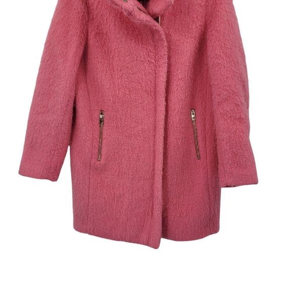 H&M Womens Bubble Gum Pink Wool Oversized Coat 6 Barbiecore Softgirl City Chic - Picture 5 of 8